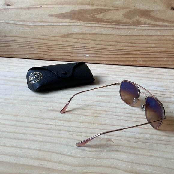 RAY-BAN Light Pink Rose Gold Sunglasses - Picture 3 of 7
